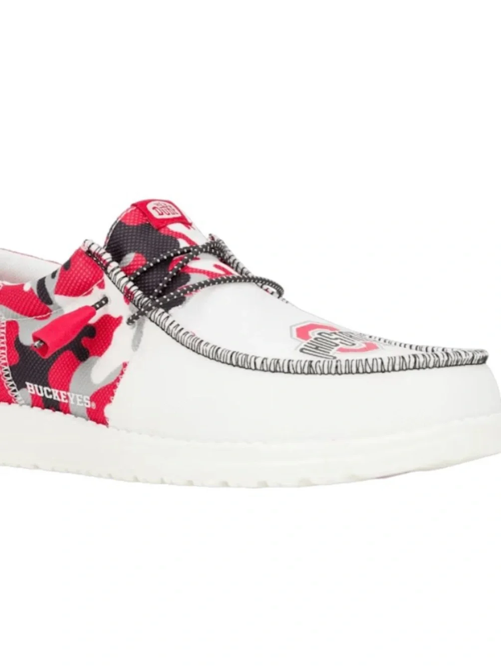 Hey Dude Wally Tri The Ohio  State Buckeyes Varsity Red/Black/White Size 11 NEW